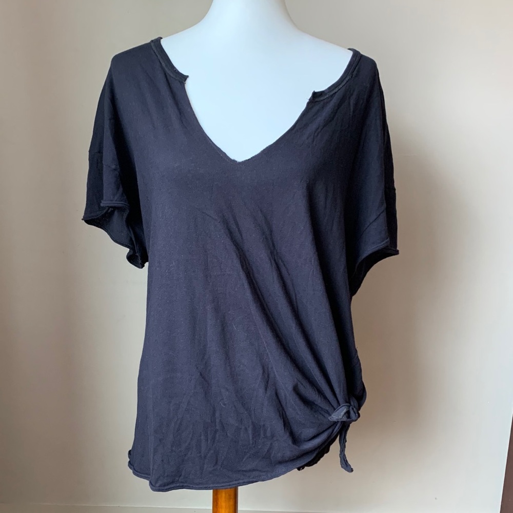 Free People Lilly Side Tie Tee